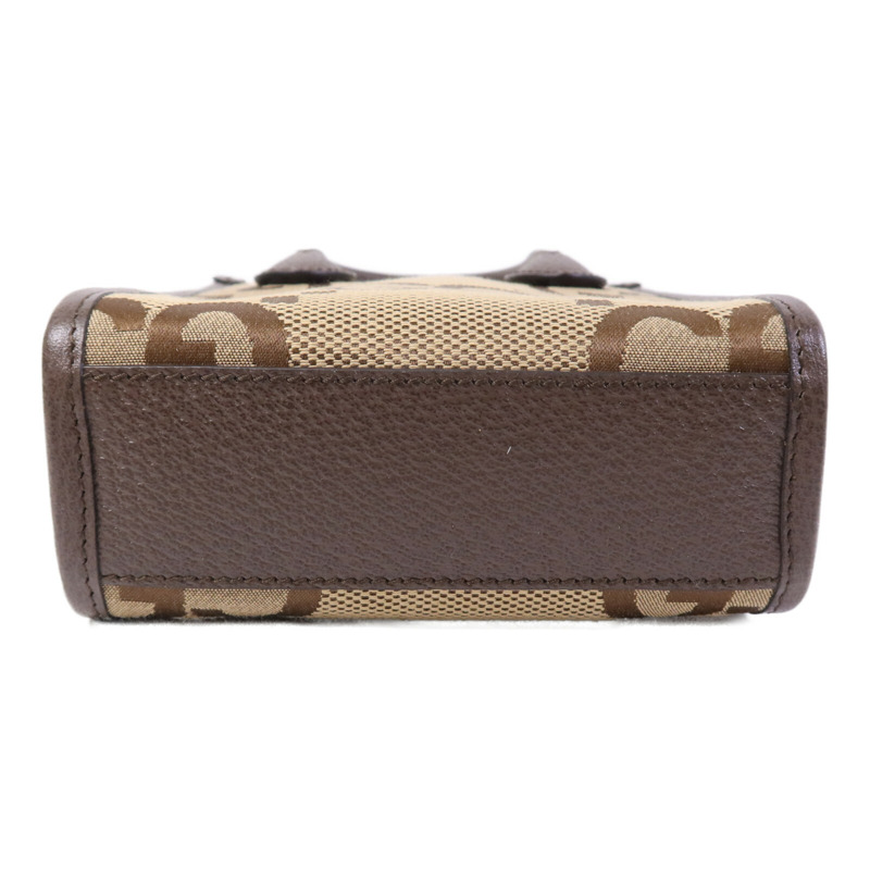 GUCCI 帆布Jumbo GG金扣手挽肩背兩用袋-3