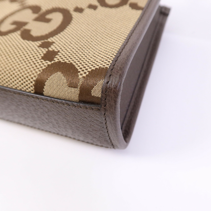 GUCCI 帆布Jumbo GG金扣手挽肩背兩用袋-9