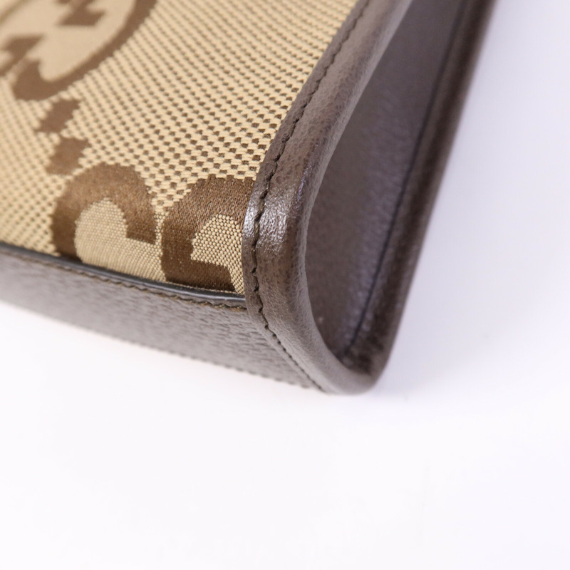 GUCCI 帆布Jumbo GG金扣手挽肩背兩用袋-11