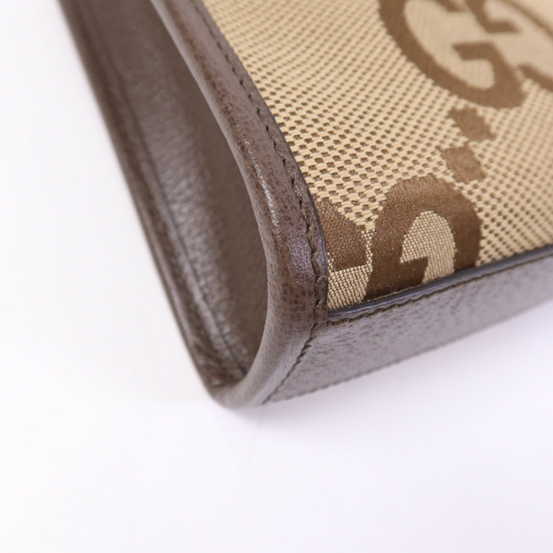 GUCCI 帆布Jumbo GG金扣手挽肩背兩用袋-12