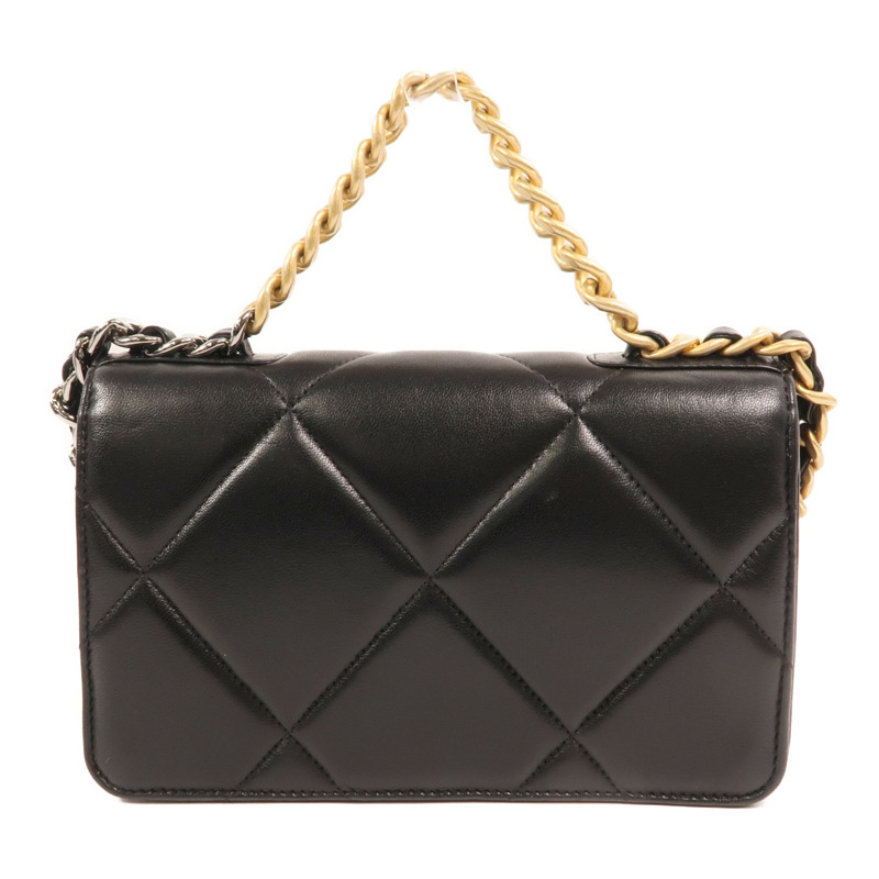 CHANEL 羊皮皮革WOC 19金扣鏈帶肩背袋-1