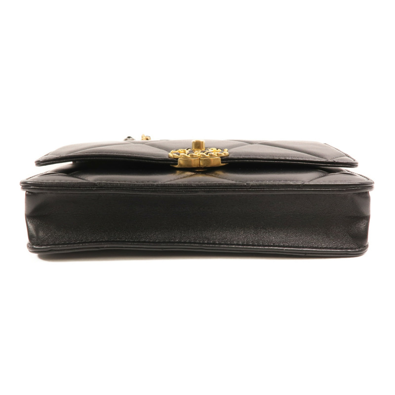 CHANEL 羊皮皮革WOC 19金扣鏈帶肩背袋-3