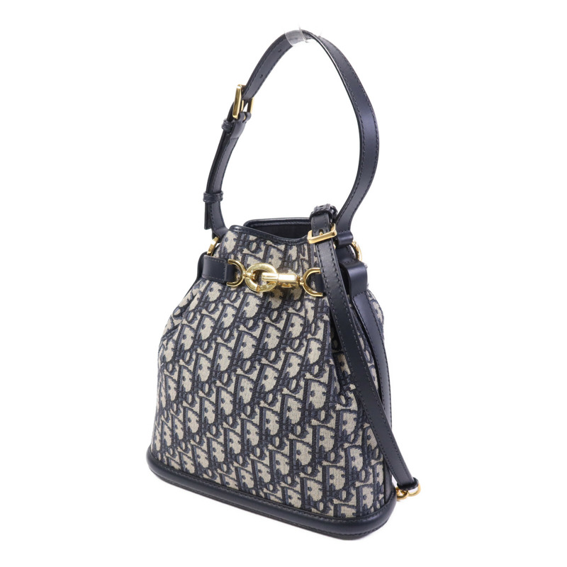 Dior 帆布Medium C'est Bag金扣手挽肩背兩用袋-2