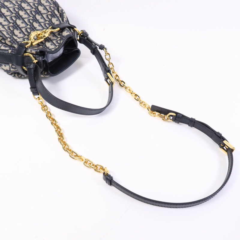 Dior 帆布Medium C'est Bag金扣手挽肩背兩用袋-9