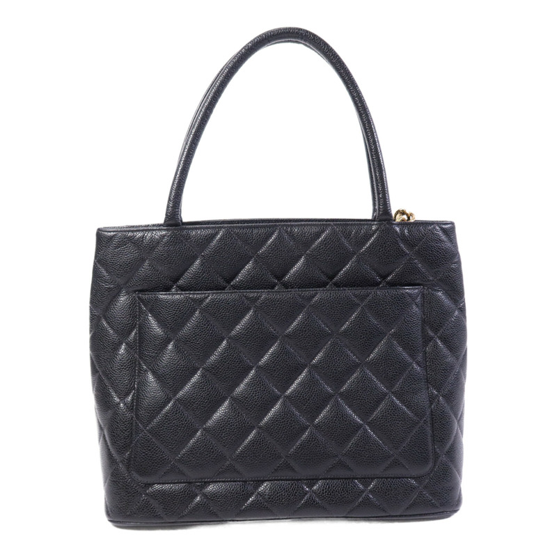 CHANEL 牛皮皮革Vintage Tote Bag金扣手挽袋-1