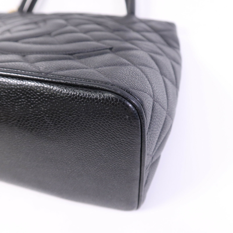 CHANEL 牛皮皮革Vintage Tote Bag金扣手挽袋-10