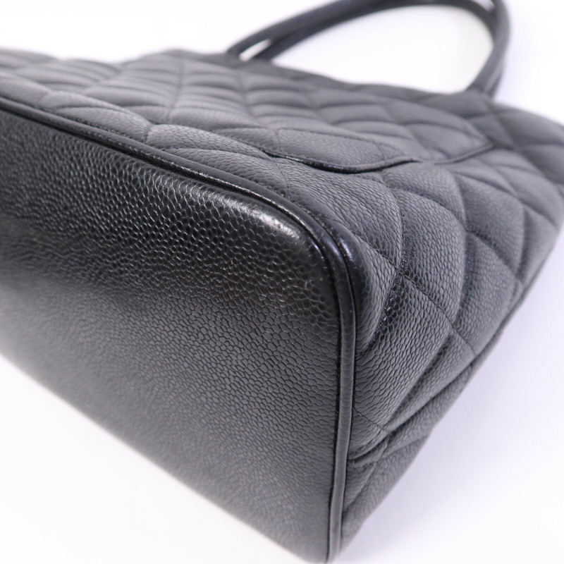 CHANEL 牛皮皮革Vintage Tote Bag金扣手挽袋-12