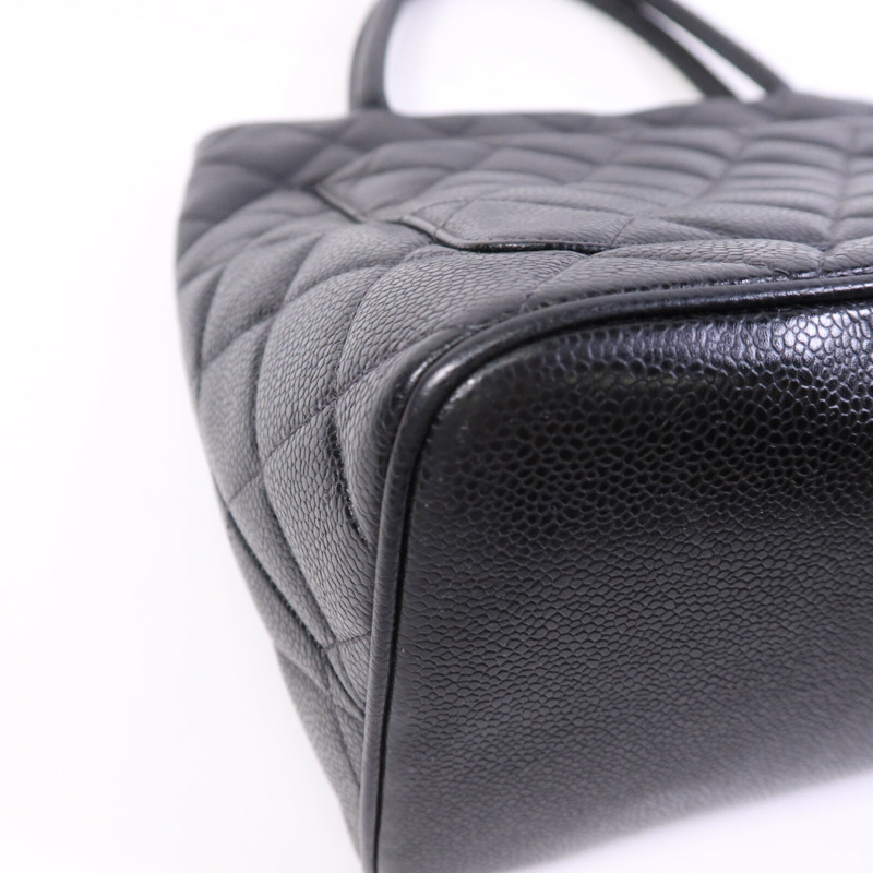 CHANEL 牛皮皮革Vintage Tote Bag金扣手挽袋-13