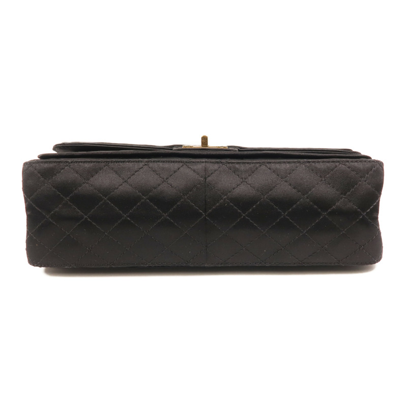 CHANEL Satin 2.55 Medium金扣鏈帶肩背袋-3