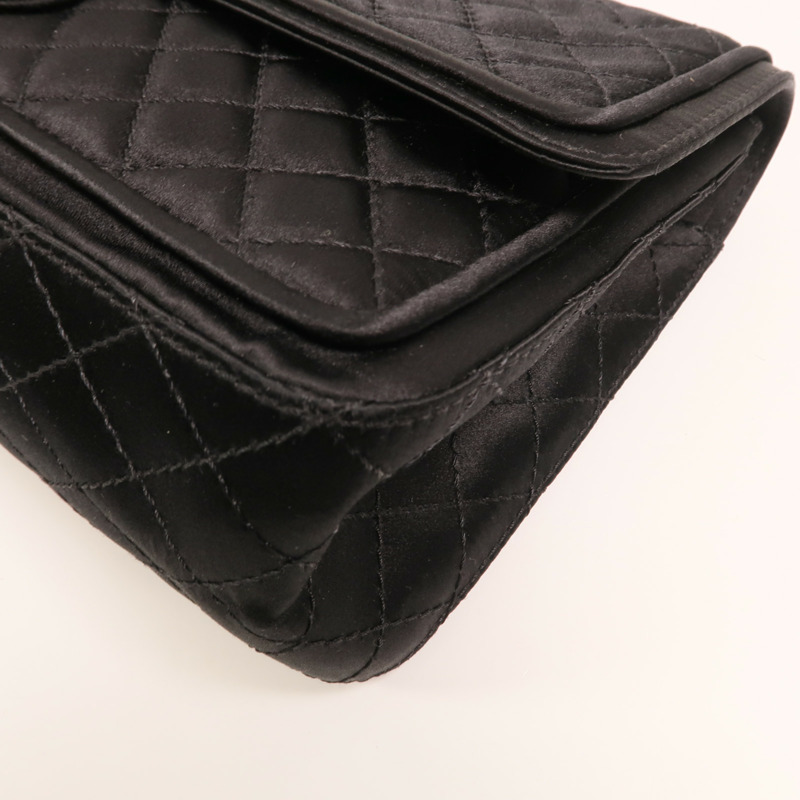 CHANEL Satin 2.55 Medium金扣鏈帶肩背袋-9