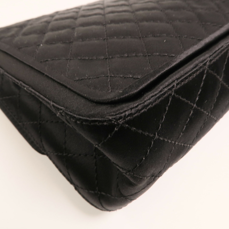 CHANEL Satin 2.55 Medium金扣鏈帶肩背袋-12