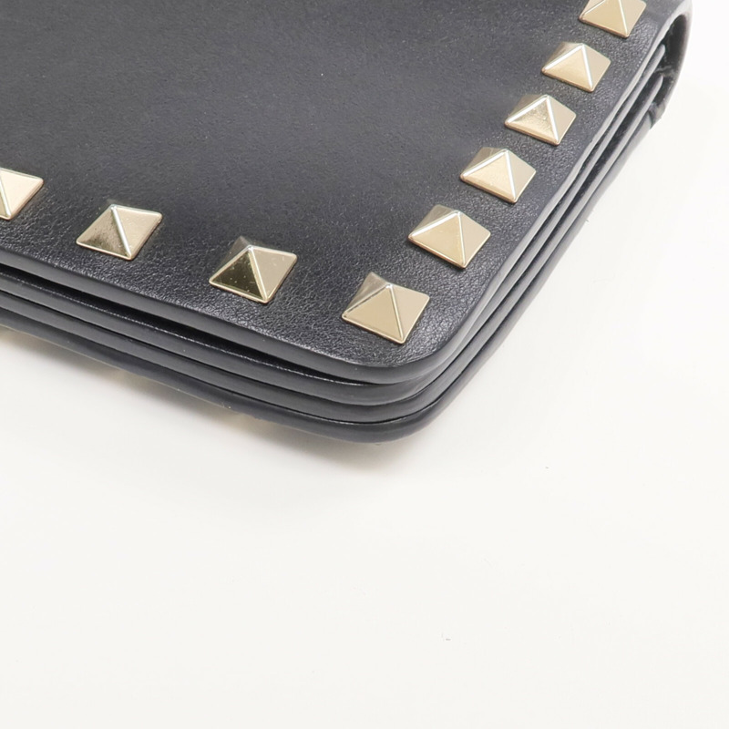 Valentino 牛皮皮革Rockstud Wallet金扣長錢包-6