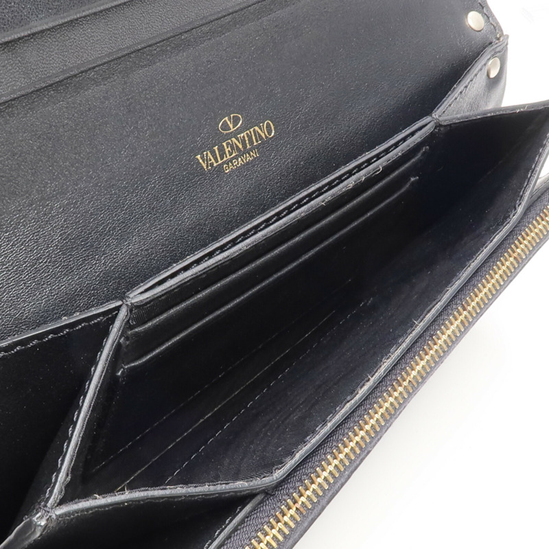 Valentino 牛皮皮革Rockstud Wallet金扣長錢包-11