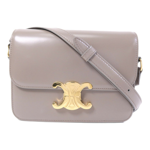 CELINE 牛皮皮革Teen Triomphe金扣肩背袋