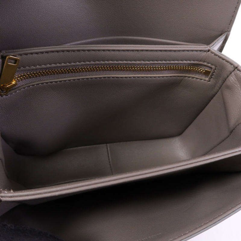 CELINE 牛皮皮革Teen Triomphe金扣肩背袋-4