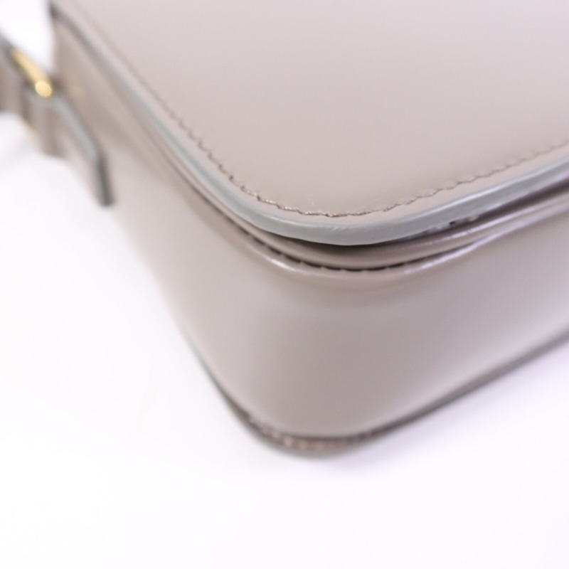 CELINE 牛皮皮革Teen Triomphe金扣肩背袋-13