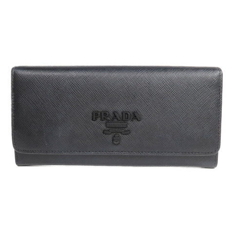 PRADA Saffiano皮革Long Wallet金扣長錢包
