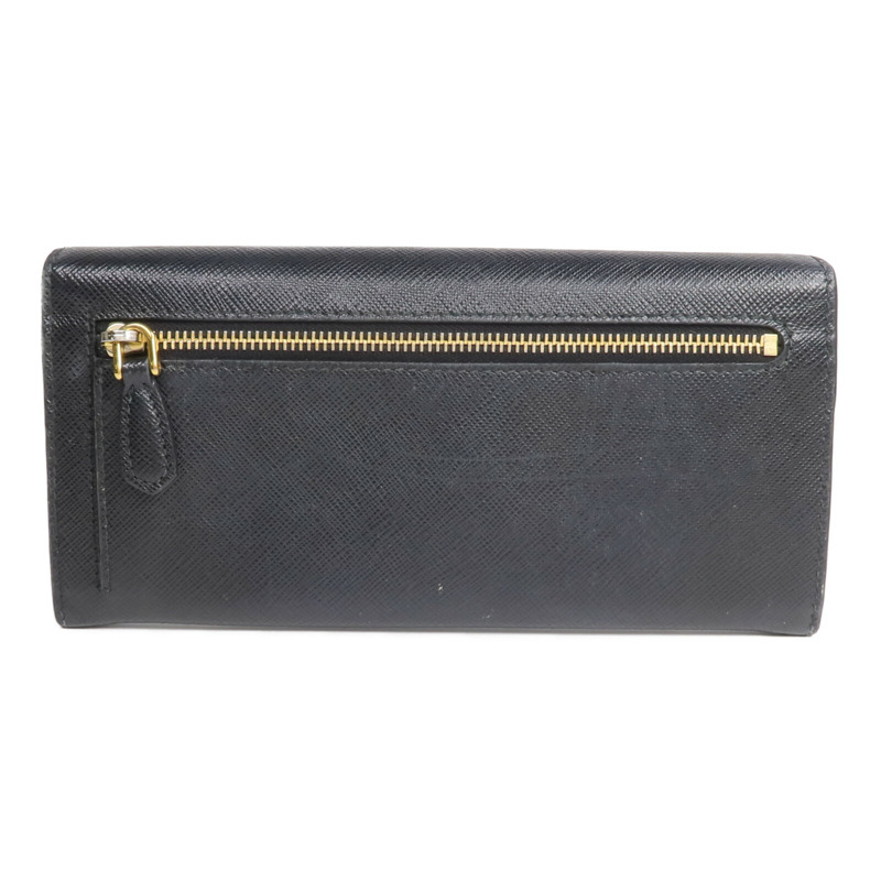 PRADA Saffiano皮革Long Wallet金扣長錢包-1