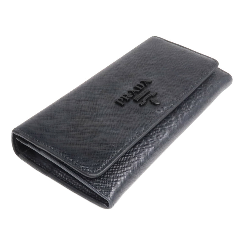 PRADA Saffiano皮革Long Wallet金扣長錢包-3