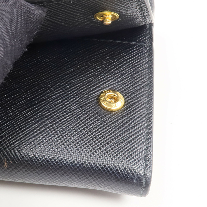 PRADA Saffiano皮革Long Wallet金扣長錢包-15