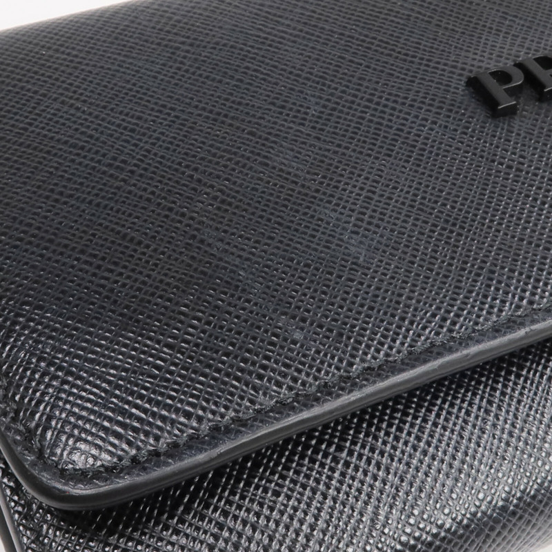 PRADA Saffiano皮革Long Wallet金扣長錢包-16