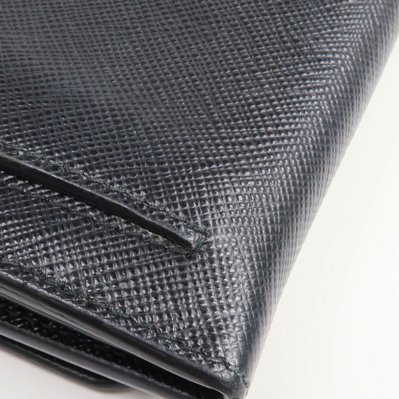 PRADA Saffiano皮革Long Wallet金扣長錢包-17