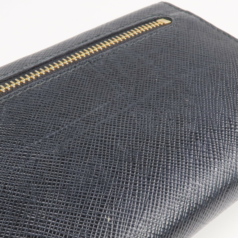 PRADA Saffiano皮革Long Wallet金扣長錢包-18