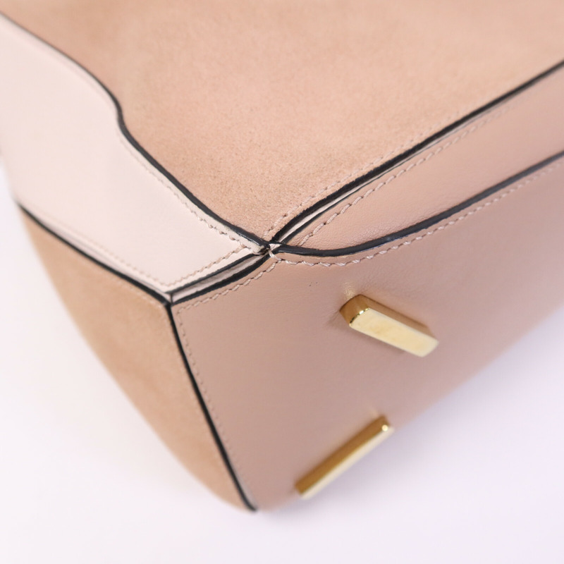 LOEWE 牛皮皮革Puzzle Medium金扣手挽肩背兩用袋-11