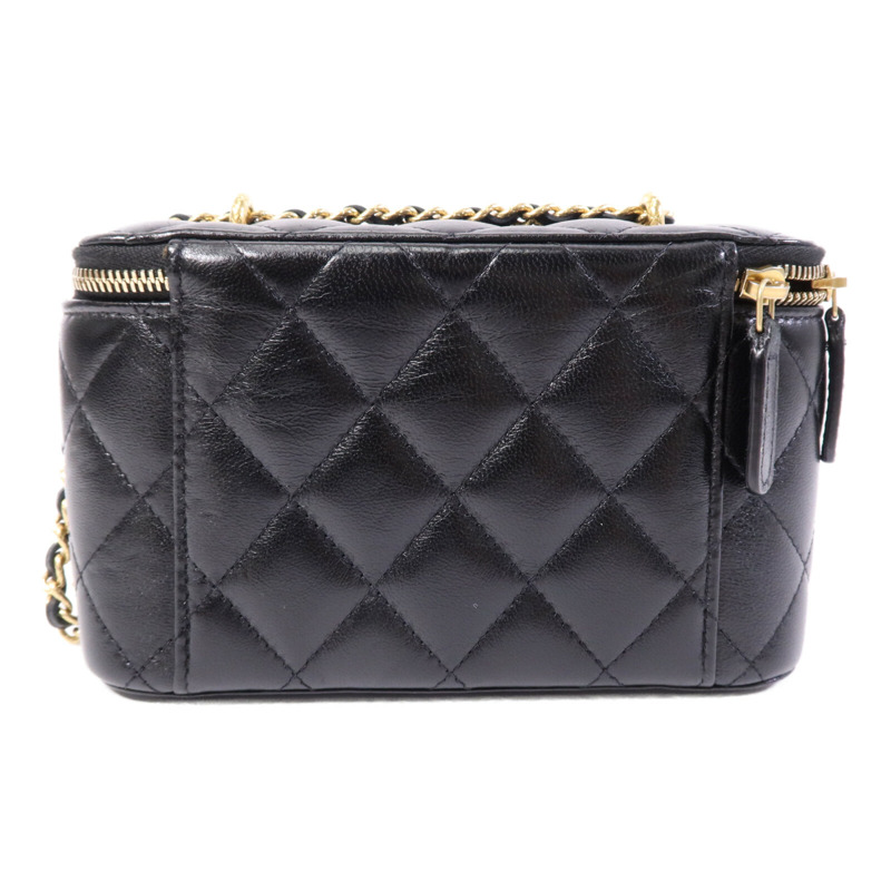 CHANEL 羊皮皮革Vanity Case金扣鏈帶肩背袋-1