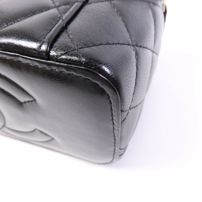 CHANEL 羊皮皮革Vanity Case金扣鏈帶肩背袋-11