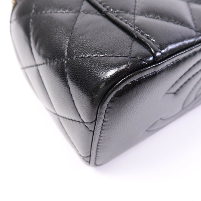 CHANEL 羊皮皮革Vanity Case金扣鏈帶肩背袋-12