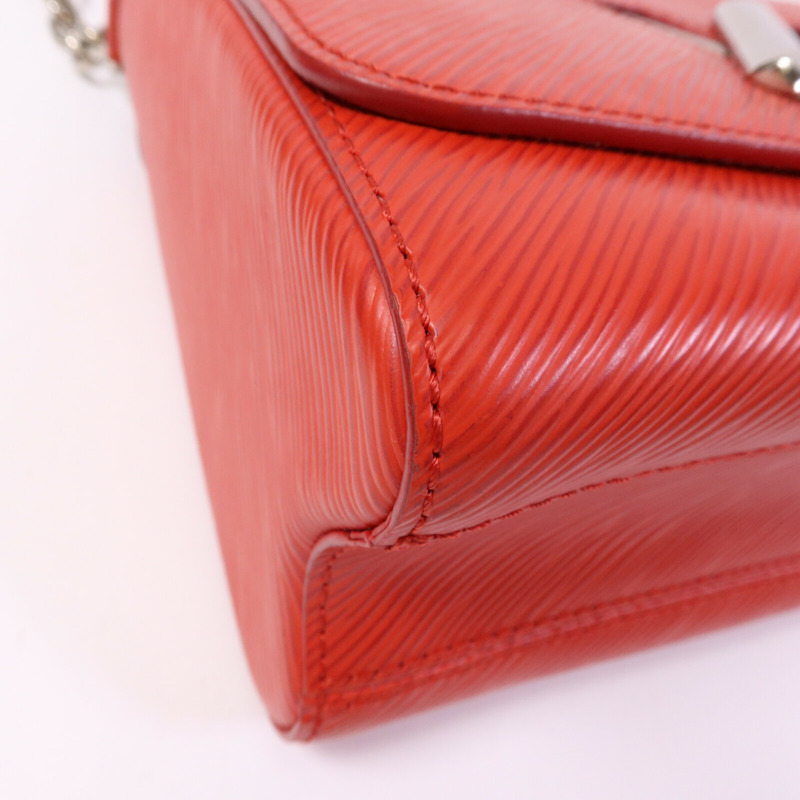 LOUIS VUITTON Epi Twist MM銀扣鏈帶肩背袋-11