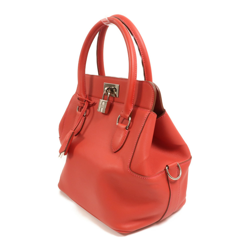 HERMES Swift皮革Toolbox 20銀扣手挽肩背兩用袋-2