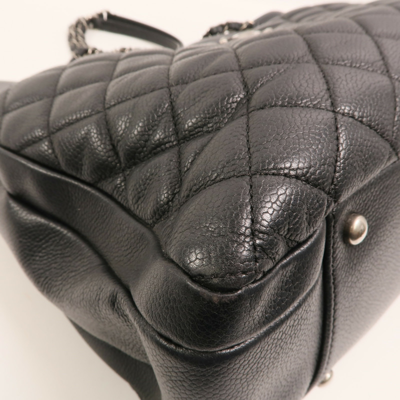 CHANEL 牛皮皮革Urban Companion Tote銀扣鏈帶手挽袋-11