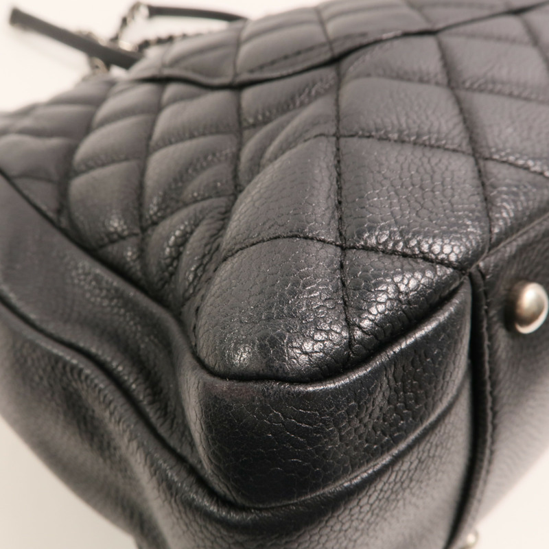 CHANEL 牛皮皮革Urban Companion Tote銀扣鏈帶手挽袋-13