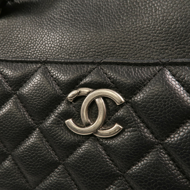 CHANEL 牛皮皮革Urban Companion Tote銀扣鏈帶手挽袋-14