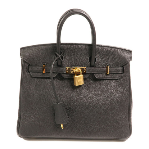 HERMES Togo皮革Birkin 25金扣手挽袋Noir