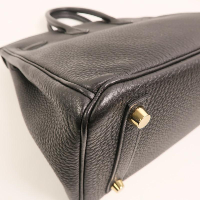 HERMES Togo皮革Birkin 25金扣手挽袋Noir-14