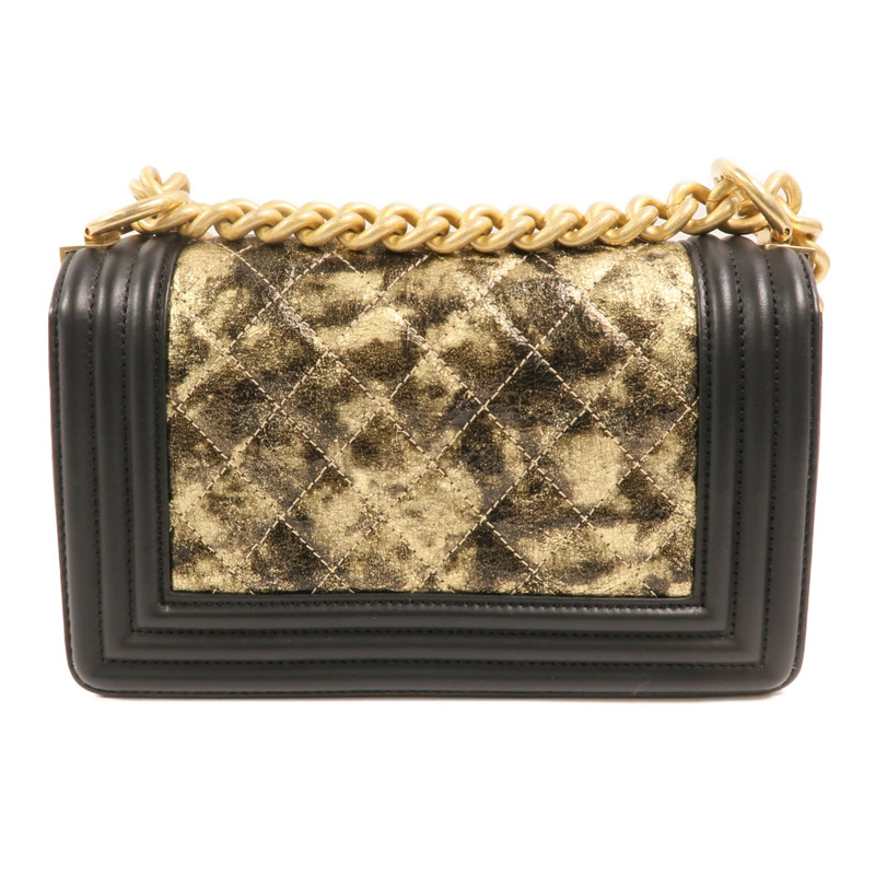 CHANEL 牛皮皮革Boy 20金扣鏈帶肩背袋-1