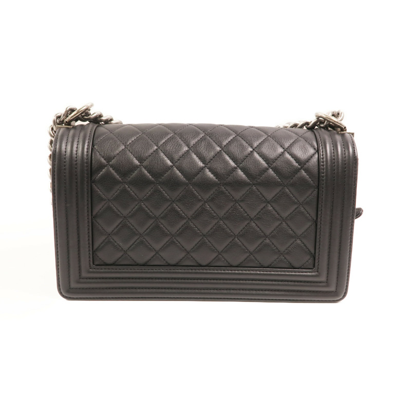 CHANEL 牛皮皮革Boy 25鏈帶肩背袋-1