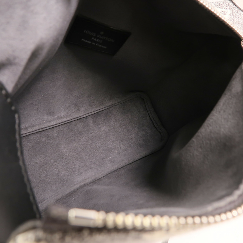 LOUIS VUITTON Jacquard Denim Side Trunk銀扣手挽肩背兩用袋-4