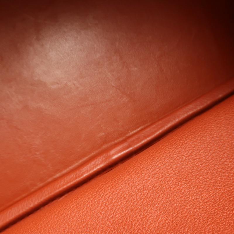 HERMES Evercolor皮革Lindy 30銀扣手挽肩背兩用袋Brique-15