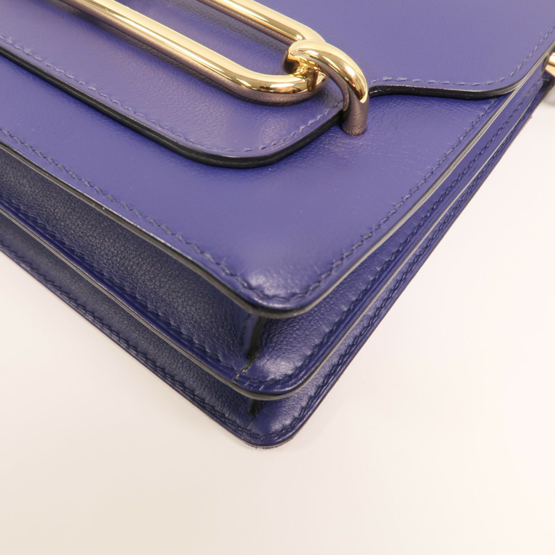 HERMES Evercolor皮革Roulis 23金扣肩背袋Bleu Electrique-8