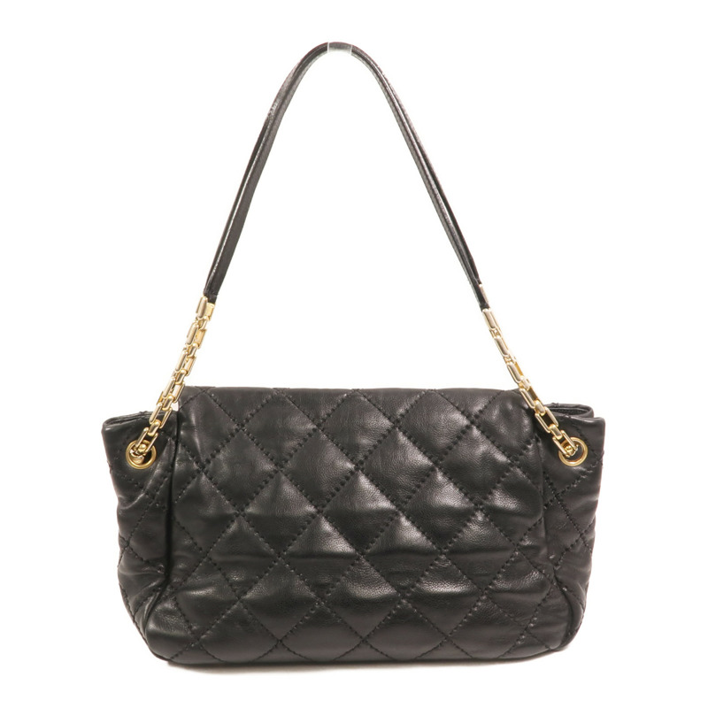 CHANEL 牛皮皮革Chain Shoulder金扣肩背袋-1