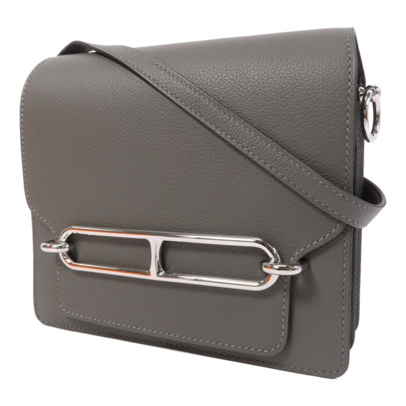 HERMES Evercolor皮革Roulis Mini銀扣肩背袋Giris Meyer-2