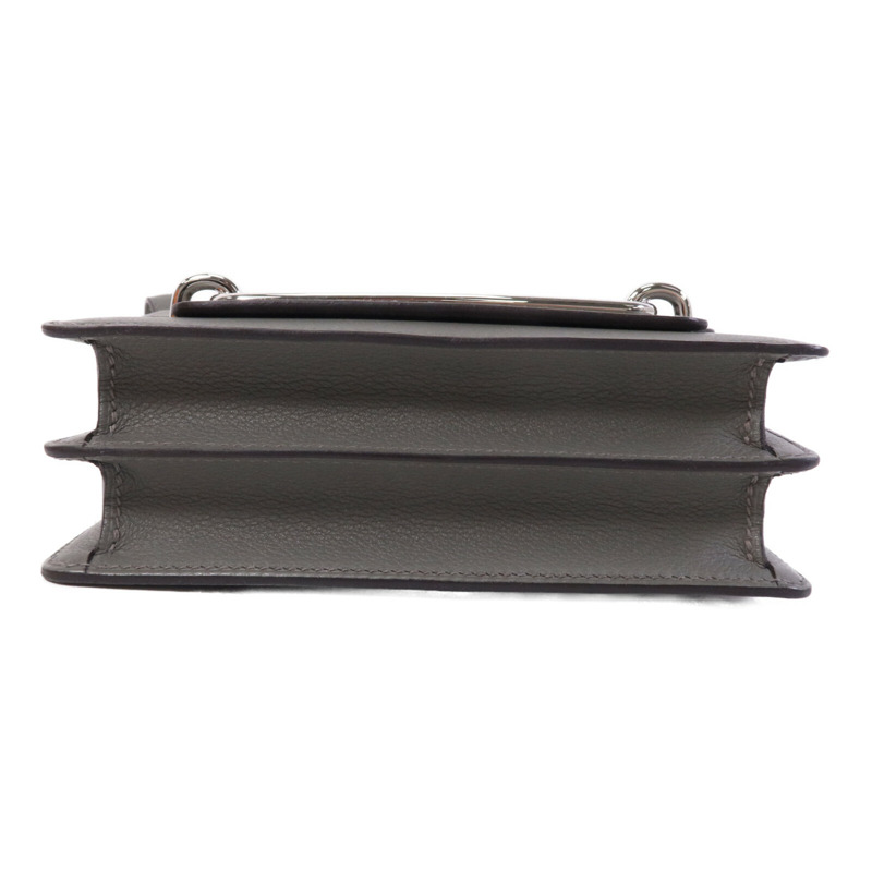 HERMES Evercolor皮革Roulis Mini銀扣肩背袋Giris Meyer-3