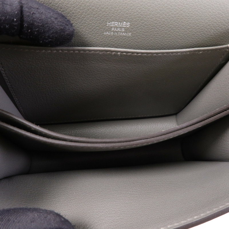 HERMES Evercolor皮革Roulis Mini銀扣肩背袋Giris Meyer-4