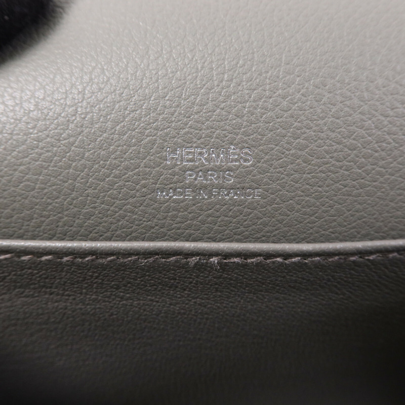 HERMES Evercolor皮革Roulis Mini銀扣肩背袋Giris Meyer-5