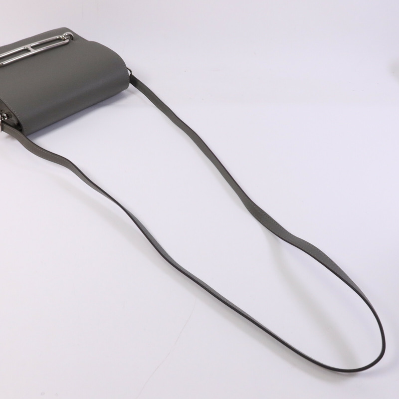 HERMES Evercolor皮革Roulis Mini銀扣肩背袋Giris Meyer-8