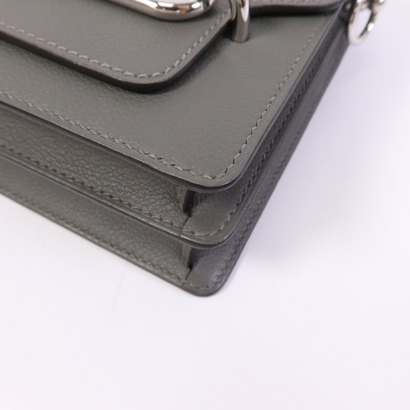 HERMES Evercolor皮革Roulis Mini銀扣肩背袋Giris Meyer-10